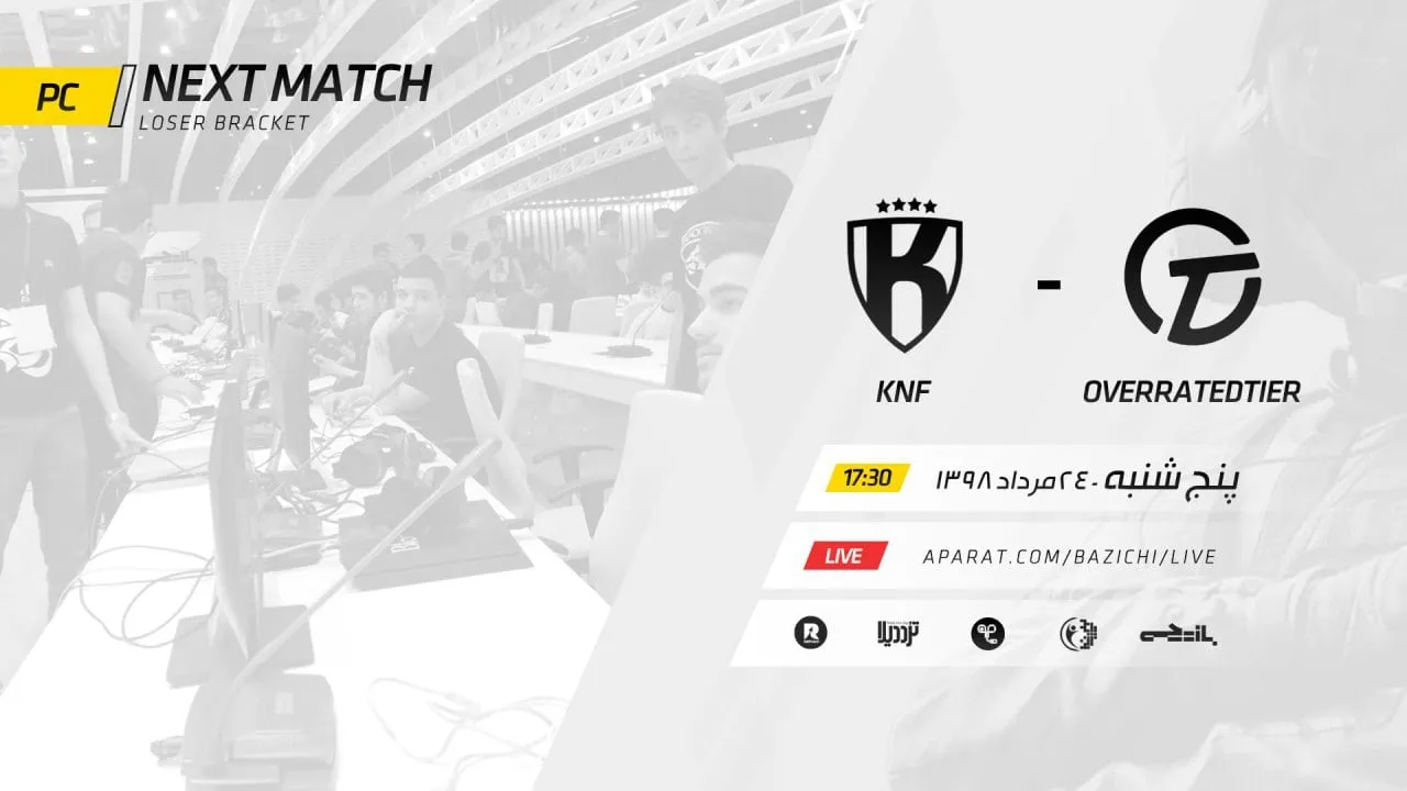 KNF vs OverratedTier match poster
