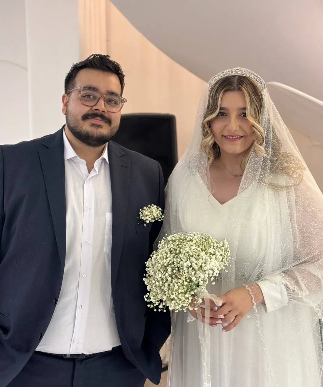 Amir EyZed and Moones on their wedding day