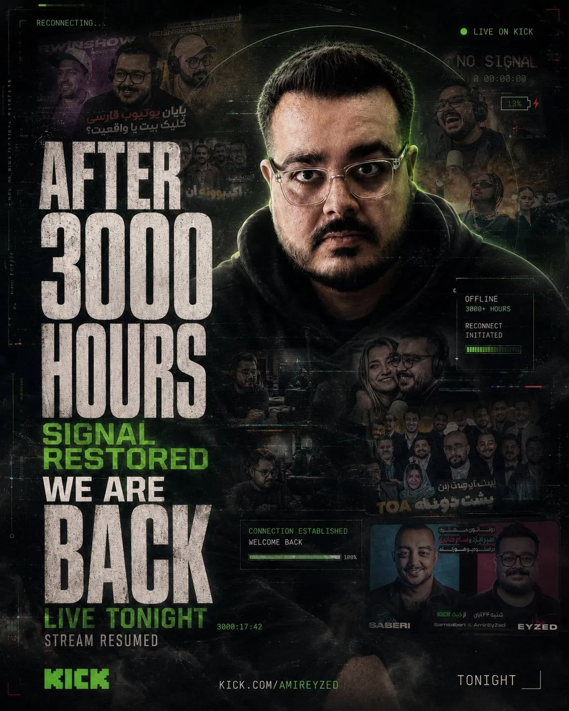 The “After 3000 hours” comeback poster